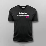 Robotics Programming Girl V- Neck T-shirt For Men Online India 