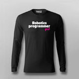 Robotics Programming Girl Full Sleeve  T-shirt For Men Online India 