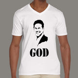 Sachin God Men's v neck T-shirt online india