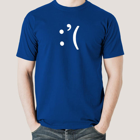 Sad Smiley Emoticon Men's T-shirt