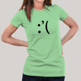 Sad Smiley Emoticon Women's T-shirt