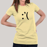 Sad Smiley Emoticon Women's T-shirt
