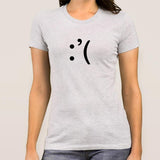 Sad Smiley Emoticon Women's T-shirt