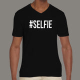 #Selfie Men's  v neck T-shirt online india