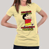 Shin Chan Amaidhi Tamil Cartoon T-shirt For Women