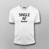 Single (And Fat) Funny V Neck T-shirt For Men Online Teez