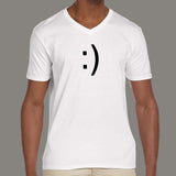 Smile Emoticon Men's attitude v neck T-shirt online india 