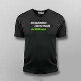 Sometimes Me to Myself Funny V Neck T-shirt For Men Online Teez