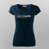 Stack Over Flow Be With You, Meme Programmer T-shirt For Women