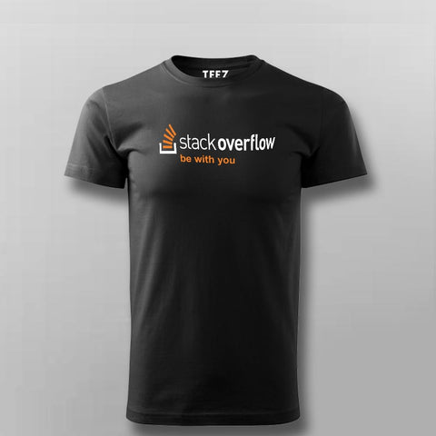 Stack Over Flow Be With You, Meme Programmer T-shirt For Men