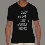 Stars Can't Shine Without darkness Cool Men's comics v neck T-shirt online 