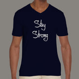 Stay Strong Men's attitude v neck T-shirt online india