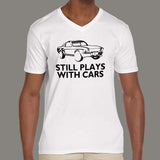 Still Plays With Cars Men's v neck T-shirt online india