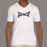 Teach Peace Men's  v neck T-shirt online india