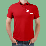 Command Prompt Line Coding Polo T-Shirt For Men