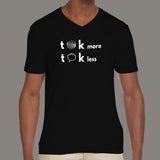 Think More, Talk Less Men's motivational v neck T-shirt online india