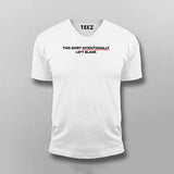This Shirt Intentionally Left Blank Programming Funny V-Neck T-shirt For Men Online India 