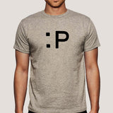 Tongue Smiley Emoticon Men's T-shirt
