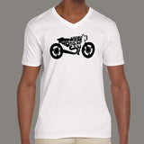 Two Wheels Move the Soul Men's Biker v neck  T-shirt online india