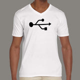 USB Icon Men's v neck T-shirt online india
