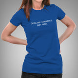 Declare Variables, Not War Women's Math T-shirt