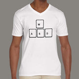 WASD Keys Men's v neck T-shirt online india