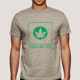 100% Pure Veg Green T-Shirt