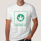 100% Pure Veg Green T-Shirt