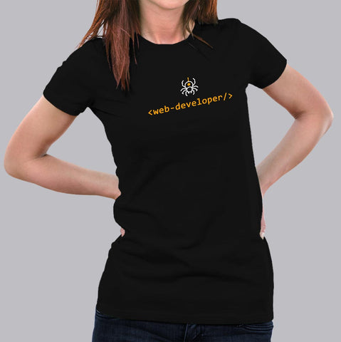 Funny Web Developer T-Shirt For Women Online India