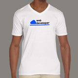 Web Developer V Neck T-Shirt For Men online india