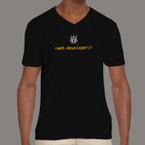 Funny Web Developer V Neck T-Shirt For Men Online India
