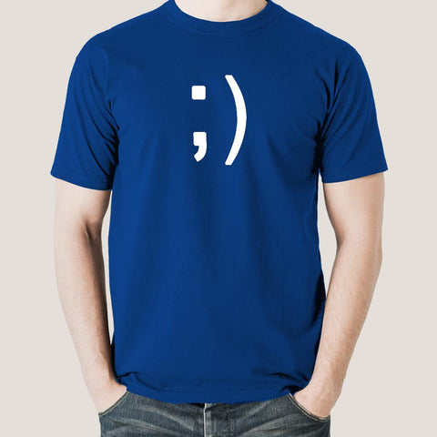 Wink Smiley Emoticon Men's T-shirt