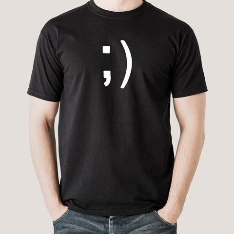 Wink Smiley Emoticon Men's T-shirt