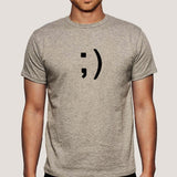 Wink Smiley Emoticon Men's T-shirt