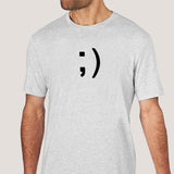 Wink Smiley Emoticon Men's T-shirt