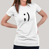 Wink Smiley Emoticon Women's T-shirt