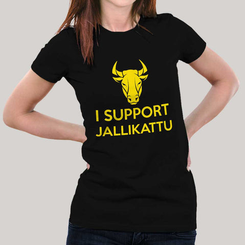 Jallikattu support t-shirt woman