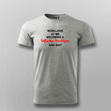 Wow Look At Me Becoming A Software Developer And Shit T-shirt For Men Online Teez
