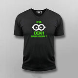 KYA DEKH RAHA HAI BAY? Funny Hindi T-shirt V-neck For Men Online India